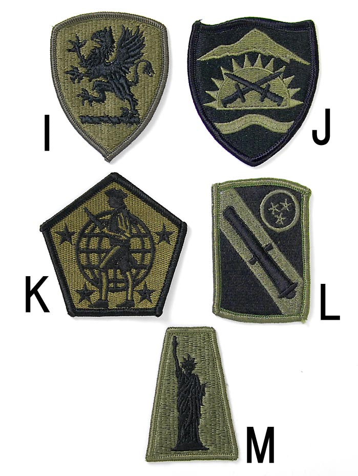 アメリカ軍 ミリタリー OD 部隊章ワッペン 新品 BRANCH-GN-