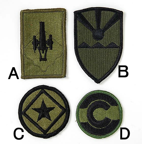 アメリカ軍 ミリタリー OD 部隊章ワッペン 新品 BRANCH-GN6-