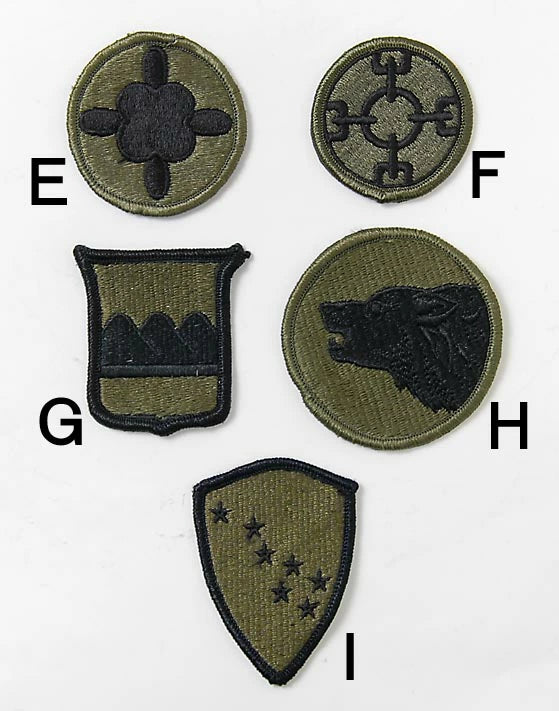 アメリカ軍 ミリタリー OD 部隊章ワッペン 新品 BRANCH-GN6-