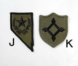 アメリカ軍 ミリタリー OD 部隊章ワッペン 新品 BRANCH-GN6-