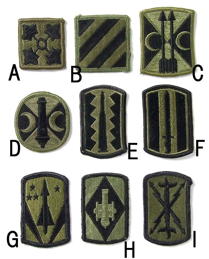 アメリカ軍 ミリタリー OD 部隊章ワッペン USED BRANCH-GU2-