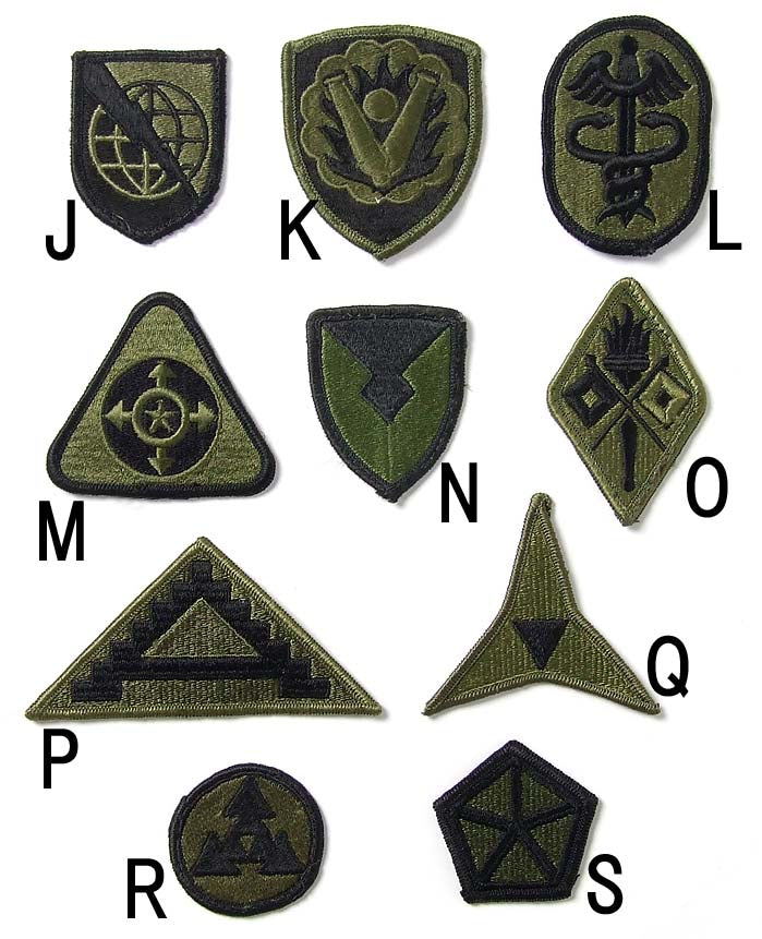 アメリカ軍 ミリタリー OD 部隊章ワッペン USED BRANCH-GU3-