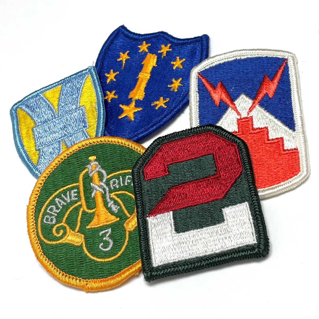 【5枚セット】アメリカ軍 カラー 部隊章ワッペン 新品 COLOR5-F-