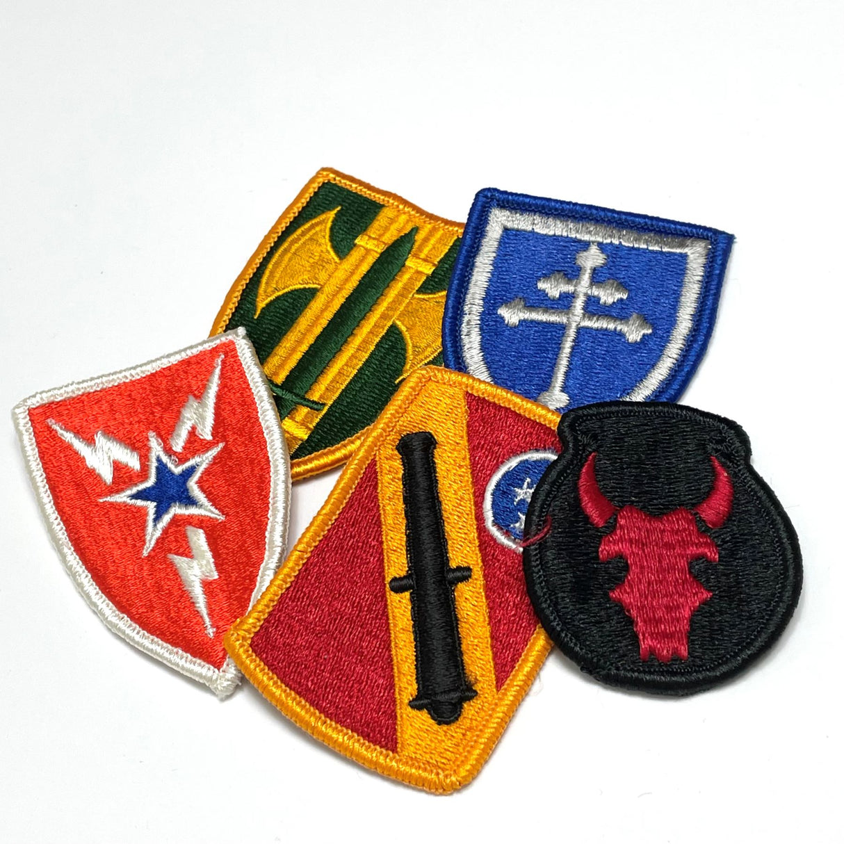 【5枚セット】アメリカ軍 カラー 部隊章ワッペン 新品 COLOR5-G-