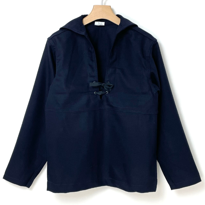 イタリア海軍 NAVY ダークネイビー セーラーシャツ 新品 E46N=