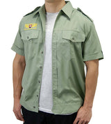 スロバキア軍 ライトグリーン 半袖エンブロイシャツ（新品）E98LGN-SS-