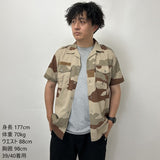 (8/30まで特価)フランス軍 デザートカモ 半袖チャドシャツ USED F14DU-
