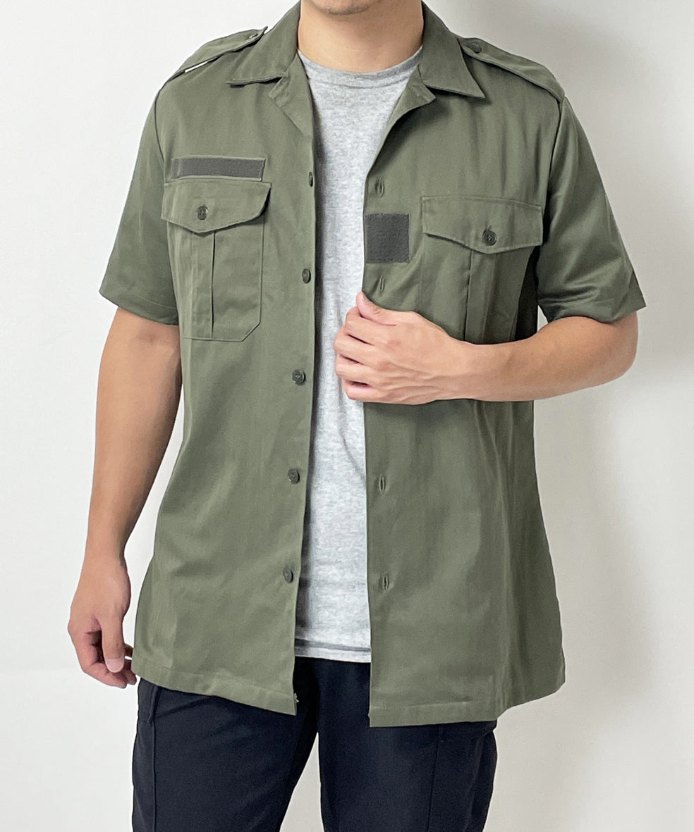 フランス軍 OD HBT 半袖チャドシャツ 新品 F14GN-