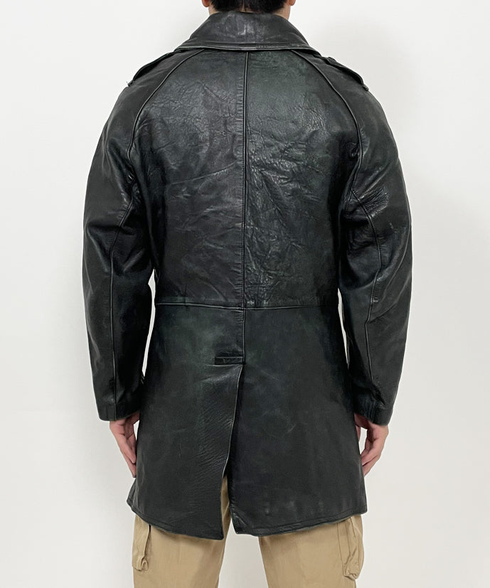 フランス軍 ビンテージ モーターサイクル レザージャケット（USED）デザインA　F47UA