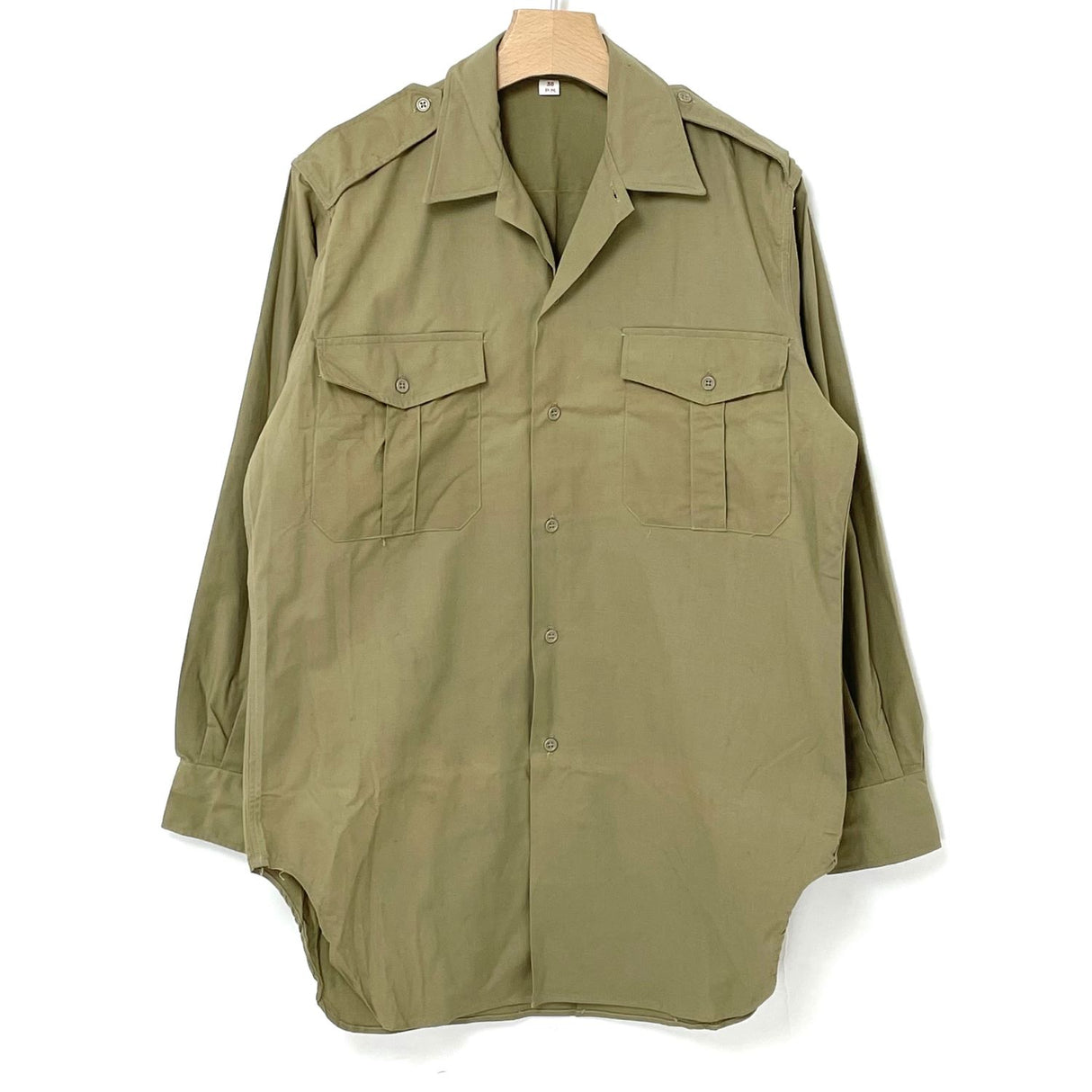 (9/5まで特価)	 フランス軍 ベージュ ビンテージ M-47 チノシャツ 新品 F49VN=