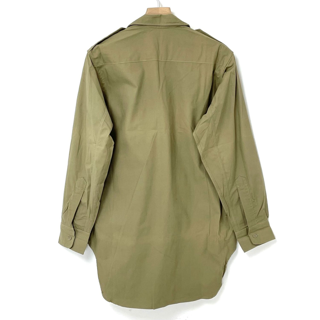 (9/5まで特価)	 フランス軍 ベージュ ビンテージ M-47 チノシャツ 新品 F49VN=