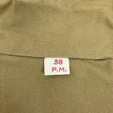 (9/5まで特価)	 フランス軍 ベージュ ビンテージ M-47 チノシャツ 新品 F49VN=