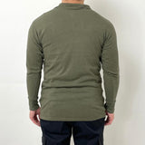 (5/2まで特価)ドイツ軍 OD ハーフジップ トリコットプルオーバーシャツ USED G21U-