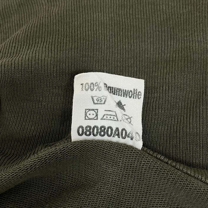 (5/2まで特価)ドイツ軍 OD ハーフジップ トリコットプルオーバーシャツ USED G21U-