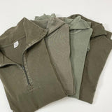 (5/2まで特価)ドイツ軍 OD ハーフジップ トリコットプルオーバーシャツ USED G21U-