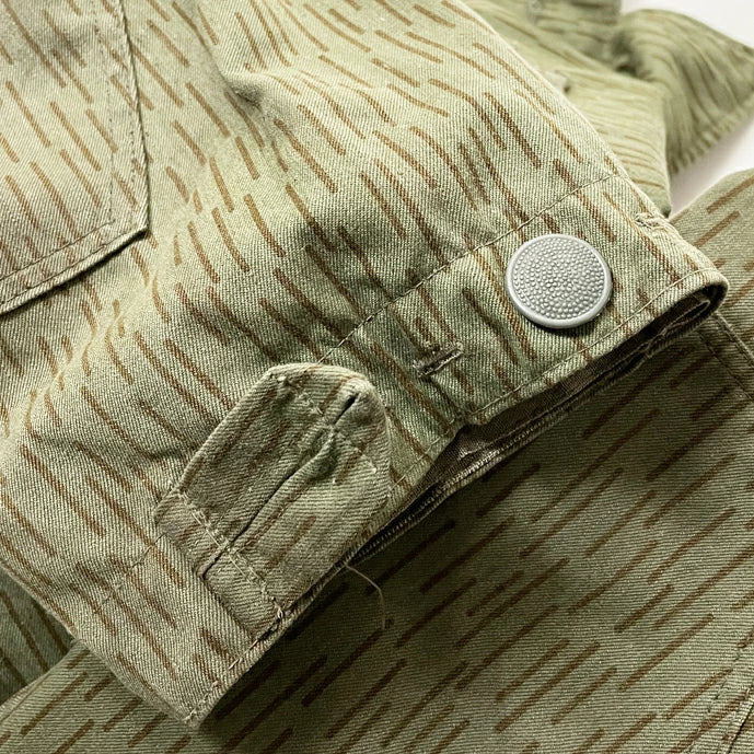 旧東ドイツ軍 NVA レインドロップカモ フィールドジャケット サイドポケット付 新品 G26NP=