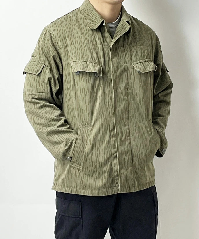 旧東ドイツ軍 NVA レインドロップカモ フィールドジャケット サイドポケット付 新品 G26NP=