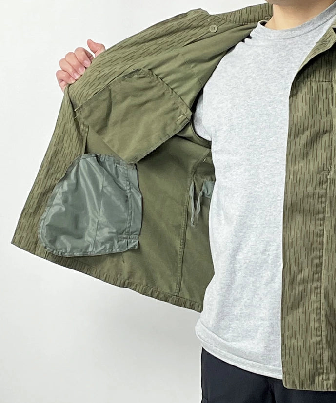 旧東ドイツ軍 NVA レインドロップカモ フィールドジャケット サイドポケット付 USED G26UP=