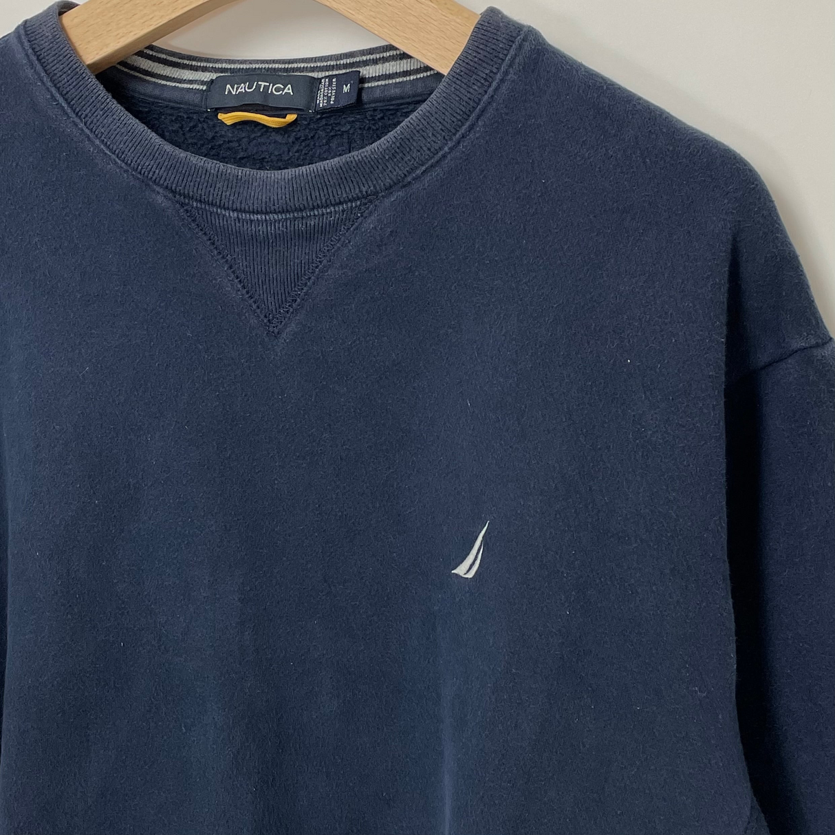 NAUTICA/ノーティカ ネイビー ワンポイント スウェットシャツ Mサイズ【FB-SS-0016B=】