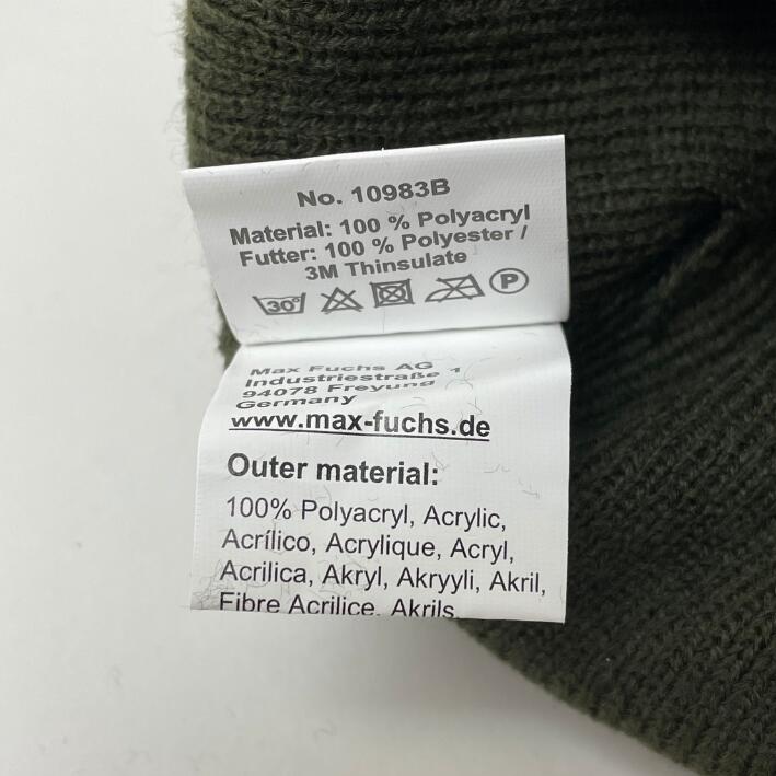 ドイツ 3Mロゴ付 シンサレート ウォッチキャップ 新品 M17N-