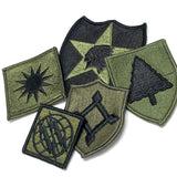 【5枚セット】アメリカ軍 OD 部隊章ワッペン 新品 OD5-B-