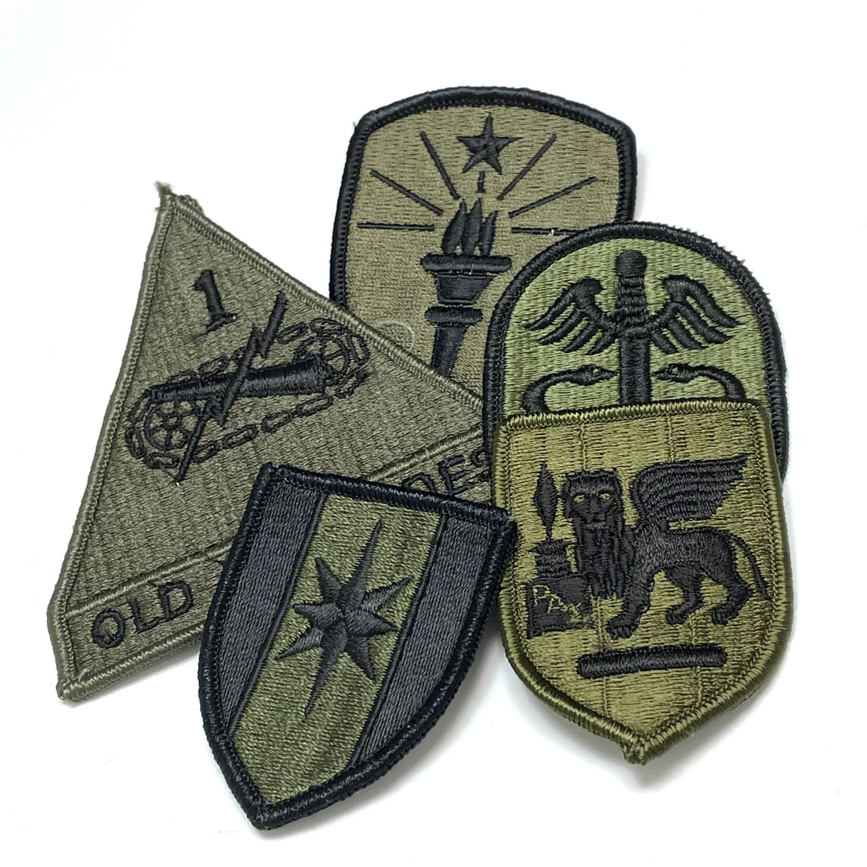【5枚セット】アメリカ軍 OD 部隊章ワッペン 新品 OD5-C-
