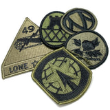 【5枚セット】アメリカ軍 OD 部隊章ワッペン 新品 OD5-G-