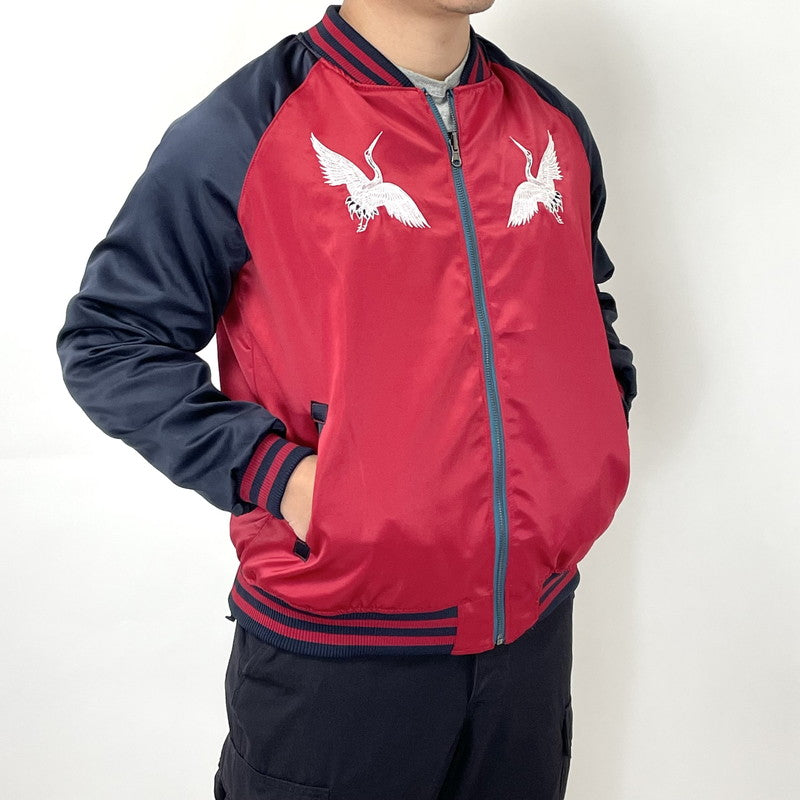 U.S. Navy スカジャン 新品・未使用 ヨコスカ] 男女兼用 US・NAVY刺繍マーク スカジャン リバーシブル