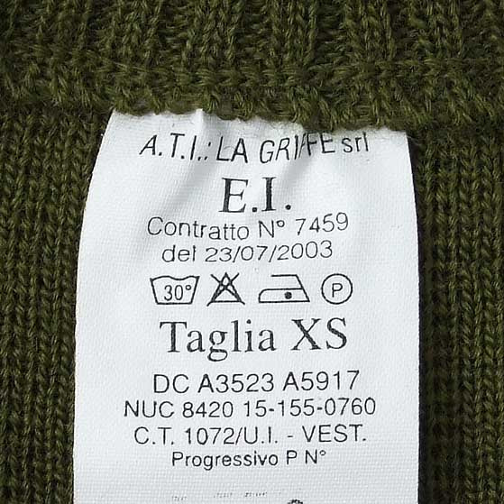 イタリア軍 アーミーグリーン コマンドセーター 新品 S16N – L.A.BOY