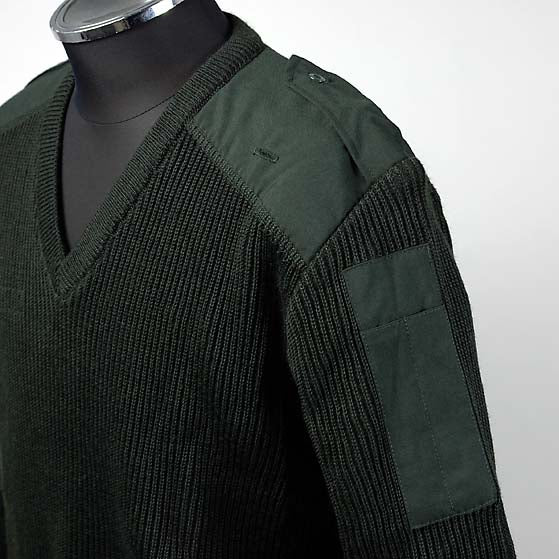 (1/17まで特価)フランス、ダークグリーン、コンバットセーター（ＵＳＥＤ）Ｓ１８Ｕ