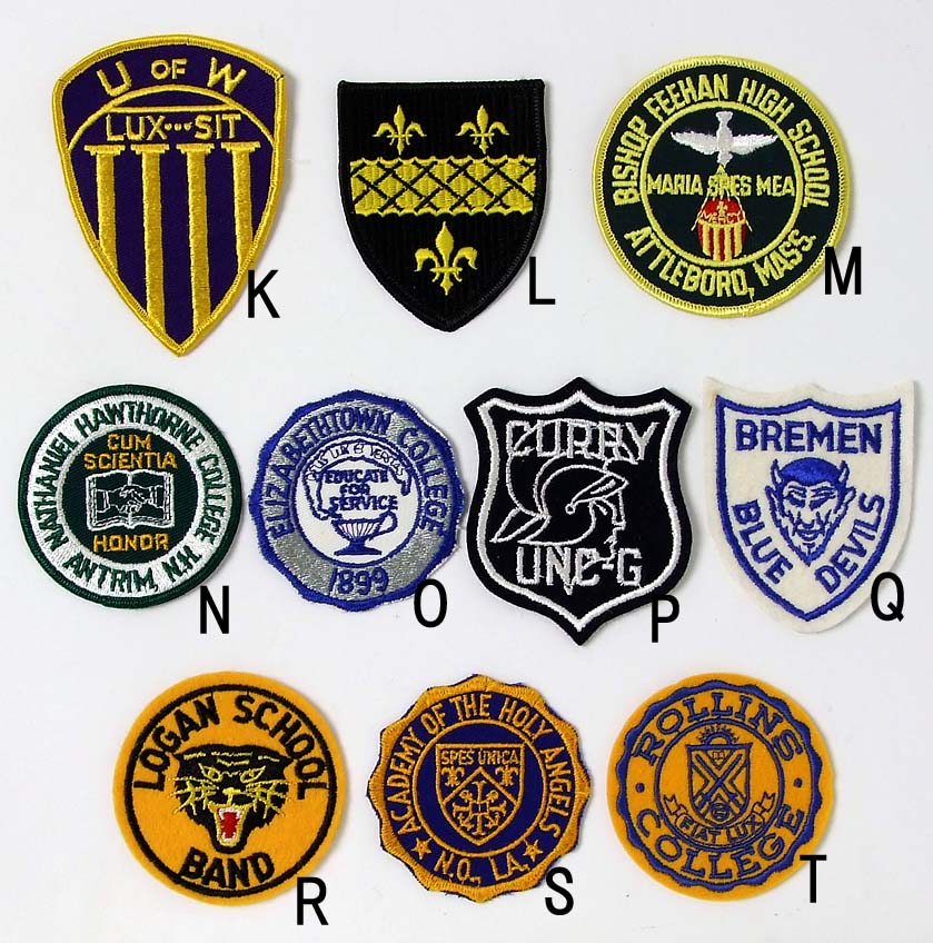 (2/18まで特価)アメリカン ビンテージ スクールワッペン 新品 SC12-