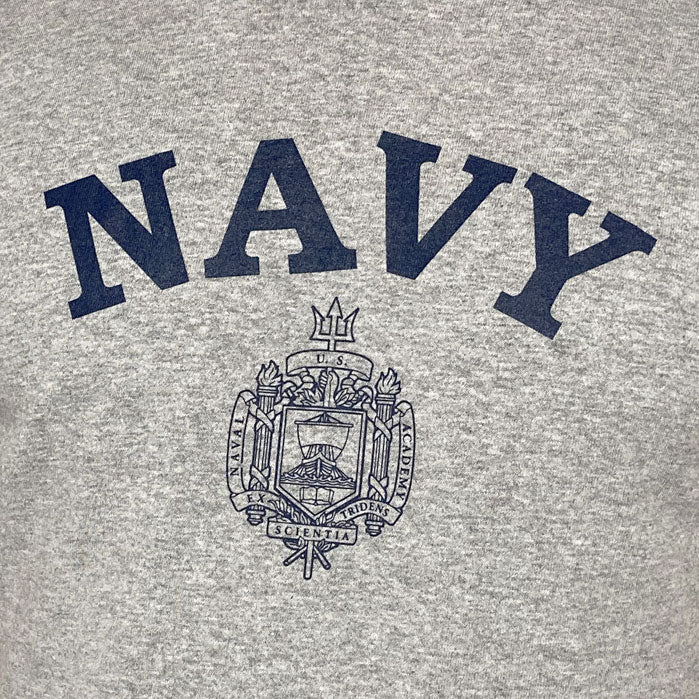 アメリカ海軍兵学校 U.S.N.A. オックスフォードグレー SOFFE&DELTA ミリタリーTシャツ（新品）T39NN-