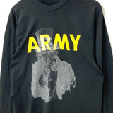 アメリカ軍 U.S.ARMY ブラック 後期型 APFU トレーニング ロングTシャツ USED T45BLU-SAM-