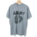 USED 米軍実物 U.S.ARMY グレー 前期型 IPFU トレーニング Tシャツ / アメリカ軍 陸軍 軍物 軍モノ 古着MIX ミリタリー Tシャツ 半袖 灰色 リフレクター V字 反射 プリント 古着 中古 アメカジ ストリート メンズ レディース【T45U-SAM-】