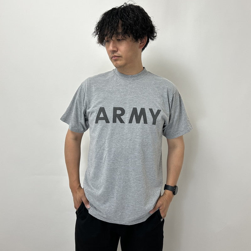 (6/21まで特価)アメリカ軍 U.S.ARMY グレー 前期型 IPFU トレーニング Tシャツ USED -