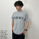 (6/21まで特価)アメリカ軍 U.S.ARMY グレー 前期型 IPFU トレーニング Tシャツ USED -