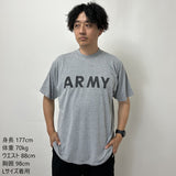 (6/21まで特価)アメリカ軍 U.S.ARMY グレー 前期型 IPFU トレーニング Tシャツ USED -