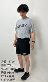 (6/21まで特価)アメリカ軍 U.S.ARMY グレー 前期型 IPFU トレーニング Tシャツ USED -