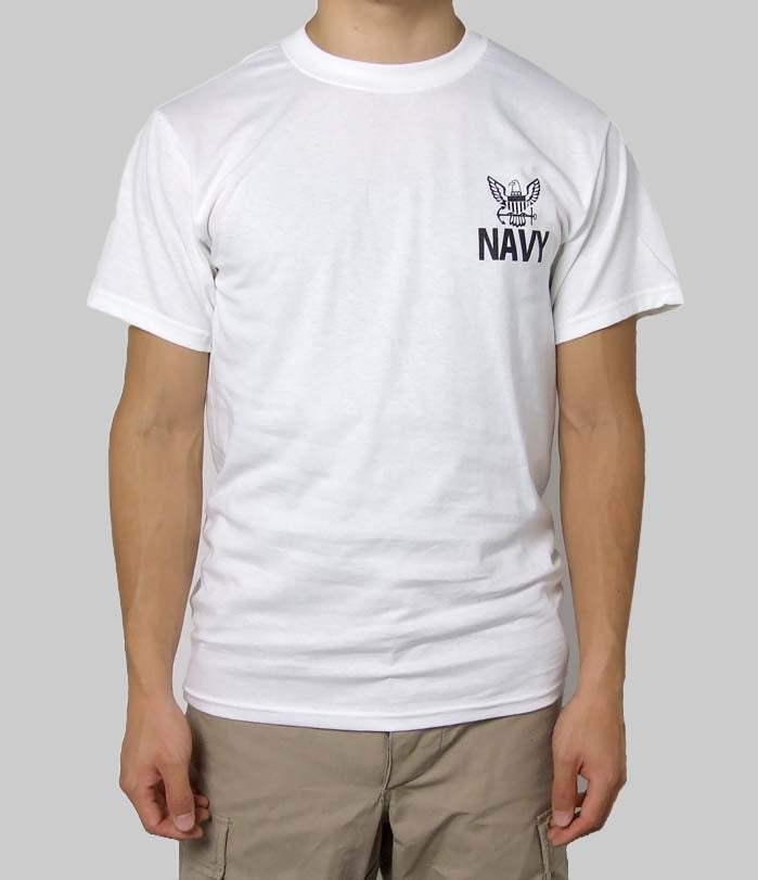 ＵＳ．ＮＡＶＹ．ホワイトＴシャツ(新品）T55NN