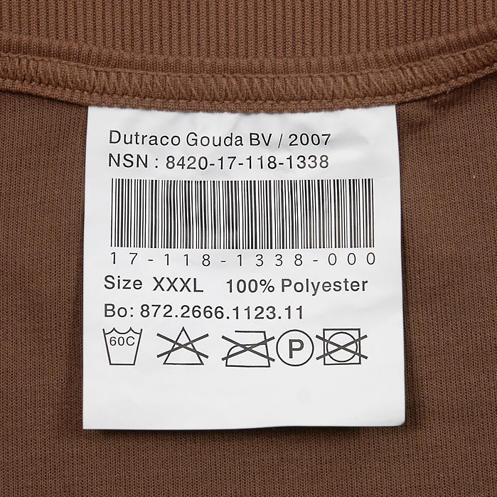 オランダ軍 ブラウン ラグランスリーブTシャツ 新品 T88N-