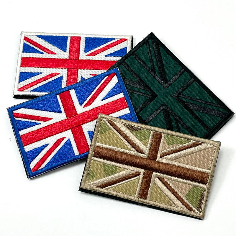(6/3まで特価)イギリス軍 ユニオンジャック　フラッグワッペン　ベルクロ付　 新品 UK-