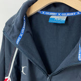 イギリス軍 ER ネイビー GILBERT/ギルバート ハーフZIP ラグビージャケット  USED UK105=