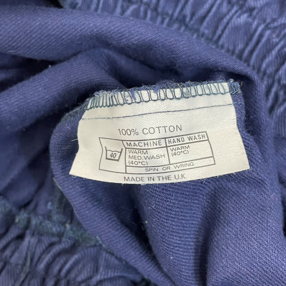 【1点物】イギリス軍 ネイビー/レッド コットン プルオーバーシャツ Mサイズ USED UK203＝