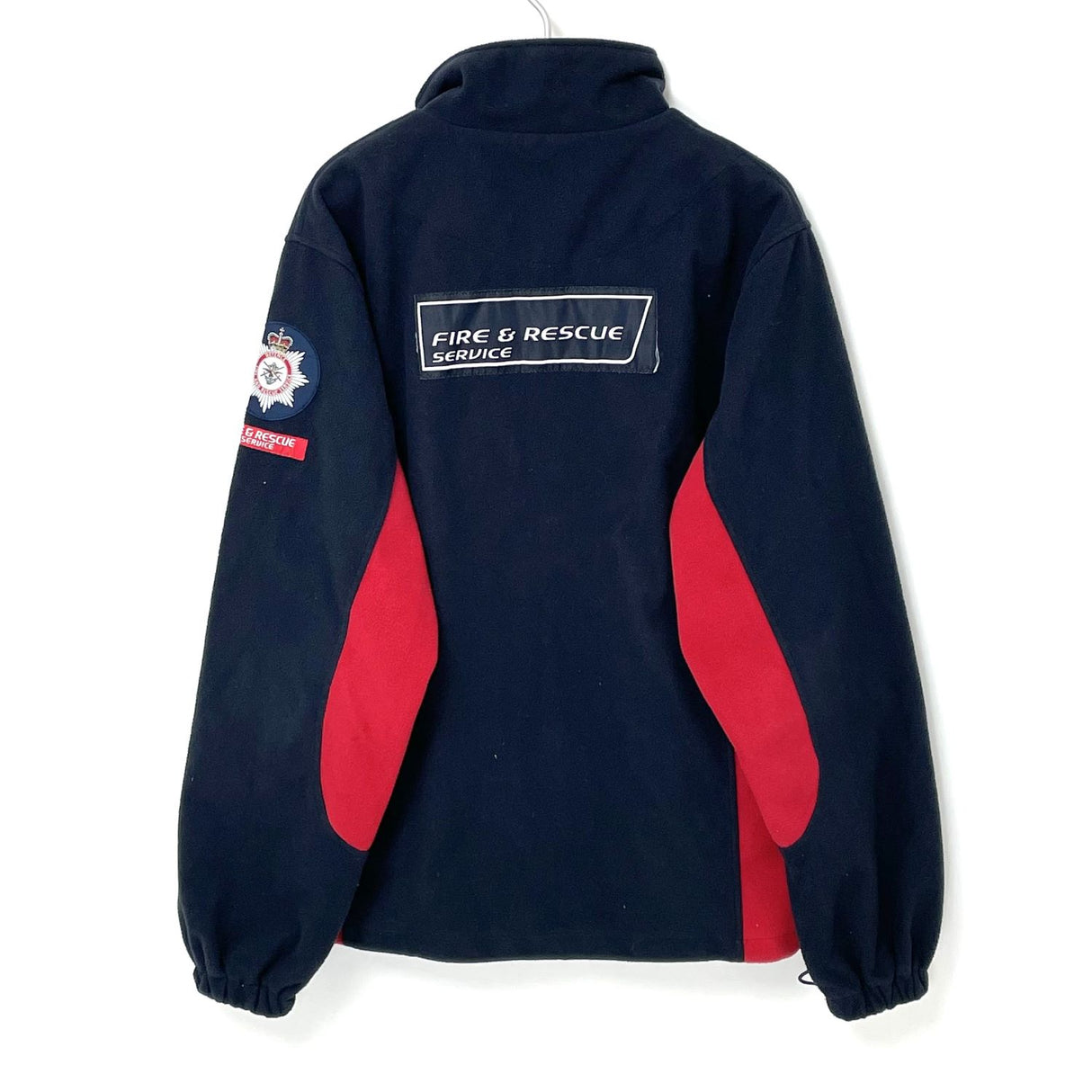 【1点物】イギリス防衛消防救助サービス FIRE and RESCUE SERVICE ネイビー フリースジャケット Mサイズ USED UK210