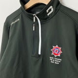 【1点物】イギリス・ノースヨークシャー消防 Fire & Rescue ブラック ゴルフチーム ハーフZIPシャツ Mサイズ 新品 UK239=