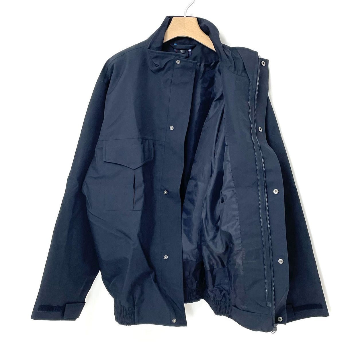 イギリス・エセックス消防救助 ネイビー&ブラック GORE-TEX ワークジャケットパーカー ライナーなし 新品 UK48