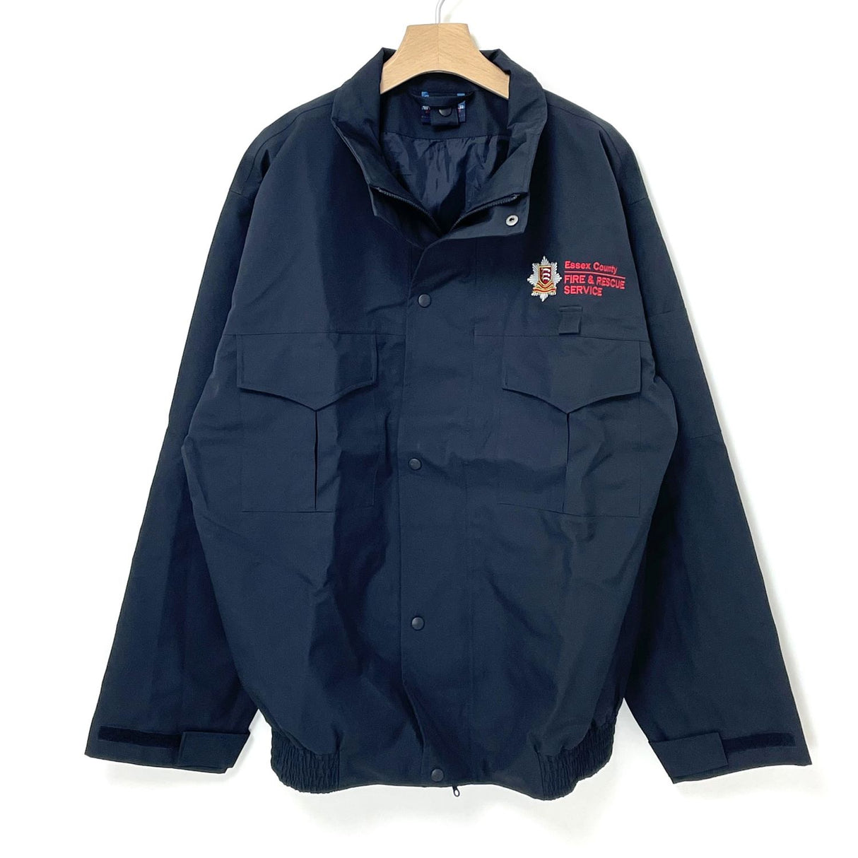 イギリス・エセックス消防救助 ネイビー&ブラック GORE-TEX ワークジャケットパーカー ライナーなし 新品 UK48