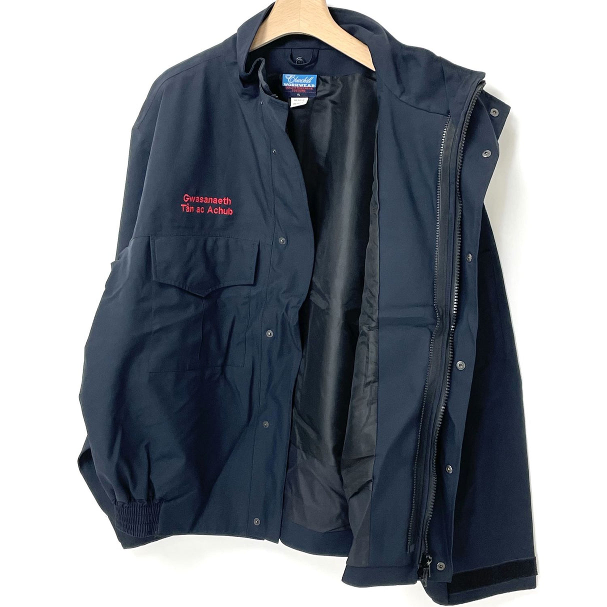 北ウェールズ消防救助 ネイビー GORE-TEX ワークジャケット ライナーなし USED UK49