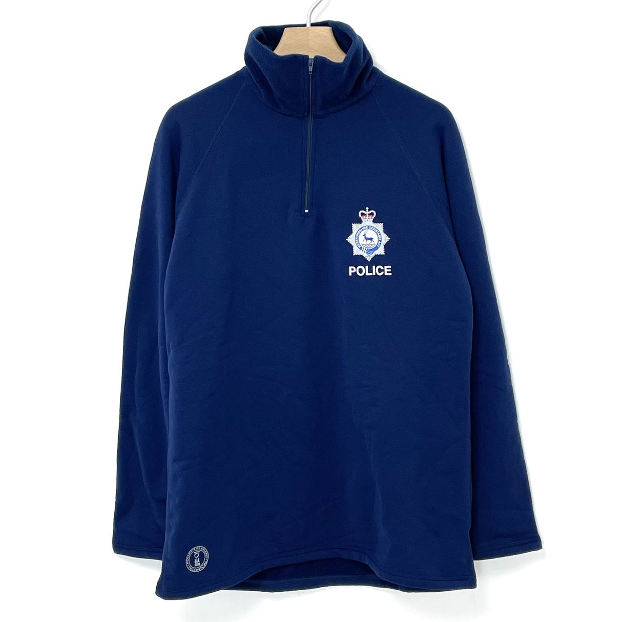 【1点物】イギリス・ハートフォードシャー州警察 POLICE ブルー プルオーバーフリースジャケット（新品）UK61