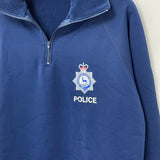 【1点物】イギリス・ハートフォードシャー州警察 POLICE ブルー プルオーバーフリースジャケット（新品）UK61